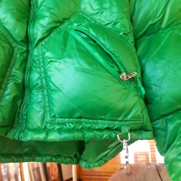 WOMEN'S VINTAGE J CREW PUFFER GREEN SIZE MEDIUM - Picture 12 of 13